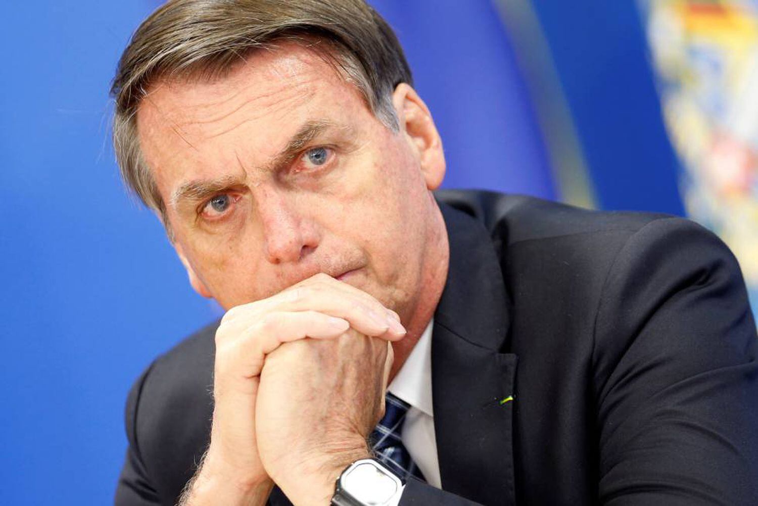 O presidente Jair Bolsonaro, no PalÃ¡cio do Planalto, em 1 de agosto.