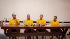Os brigadistas de Alter do Chão, da esquerda para a direita: Gustavo de Almeida Fernandes, Marcelo Aron Cwerner, Daniel Gutierrez Govino e João Victor Pereira Romano.