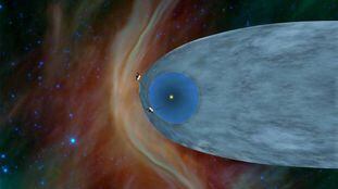 Recriação da entrada das Voyager 1 e 2 no meio interestelar.