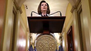 Nancy Pelosi nesta quinta-feira, no Capitólio.