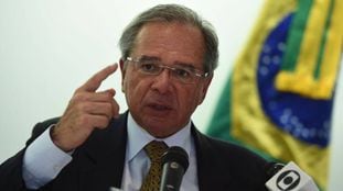 Paulo Guedes, ministro da Economia, nesta segunda-feira em Washington.