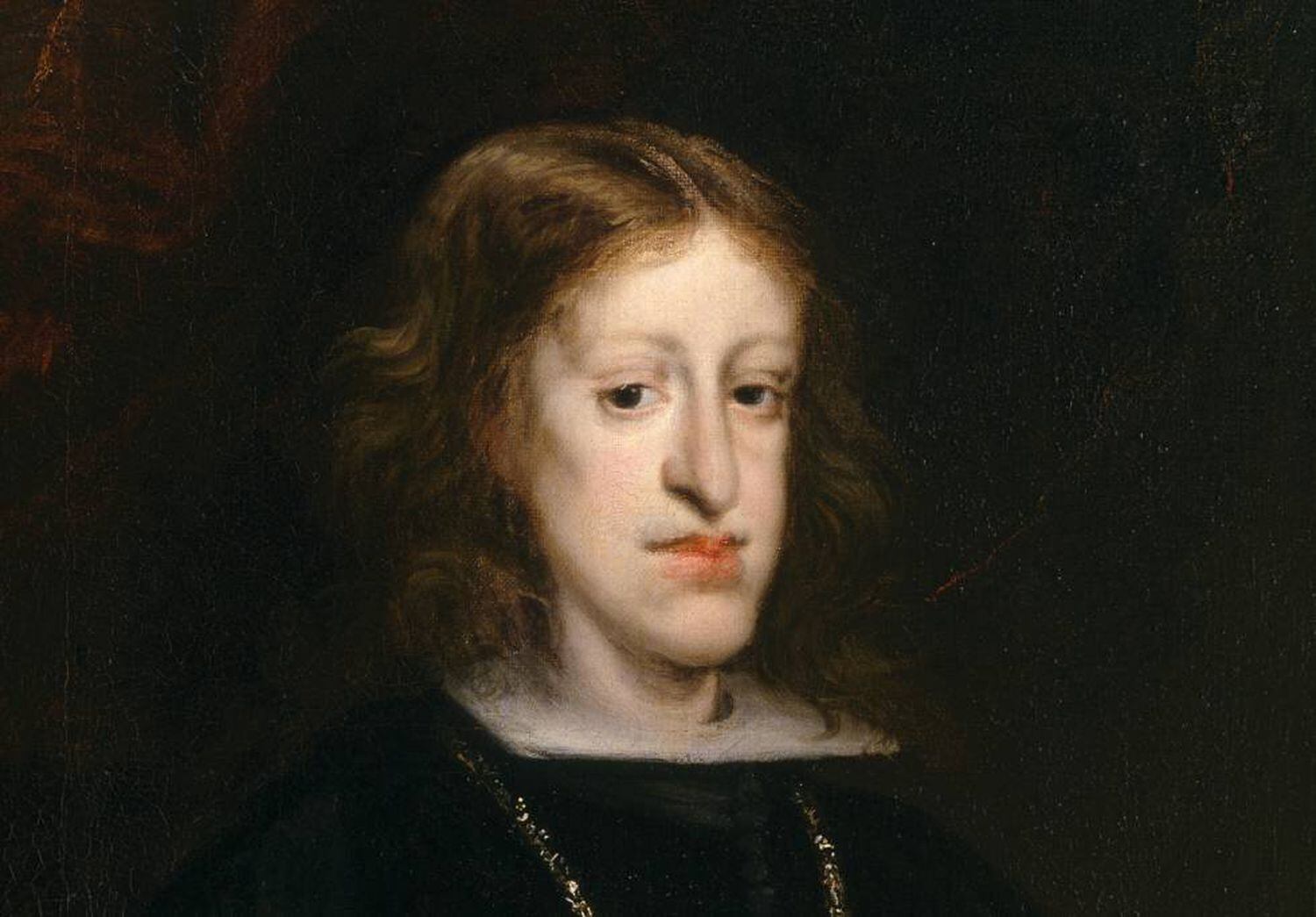 Retrato de Carlos II pintado por volta de 1680 por Juan Carreño de Miranda