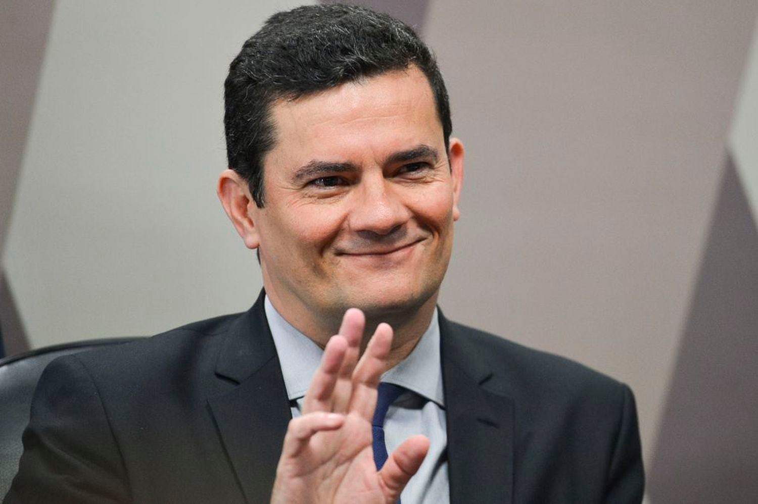 O ministro da Justiça, Sergio Moro, em audiência no Senado em junho para falar de conversas vazadas na Lava Jato.