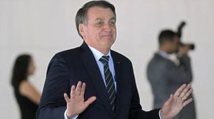 Jair Bolsonaro no Itamaraty no dia 14.